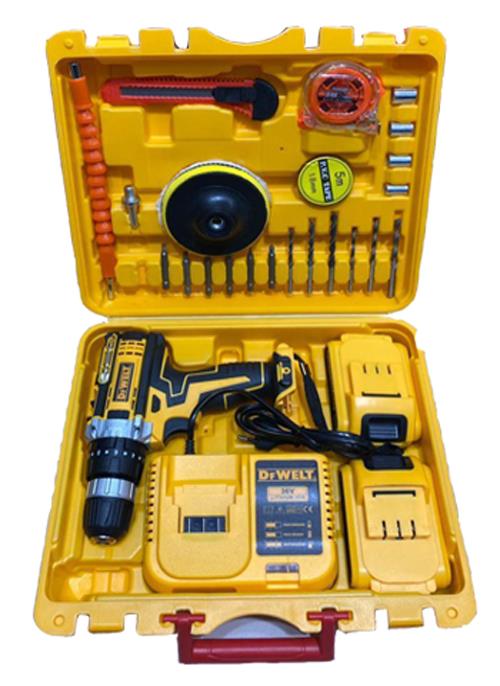 دریل شارژی 36 ولت (21 ولت واقعی) دیوالت مدل dcd710dk2 Dewalt charging drill 36